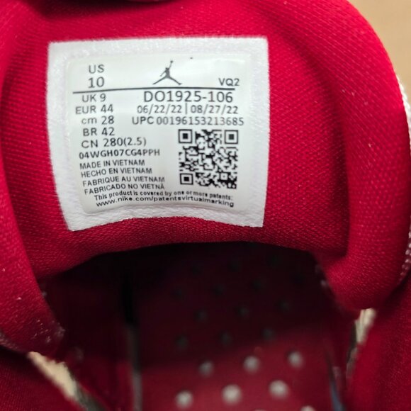 Nike Air Jordan Jumpman Two Trey, Men's Shoes White, Gym Red, Black, Size 10 - Picture 9 of 15